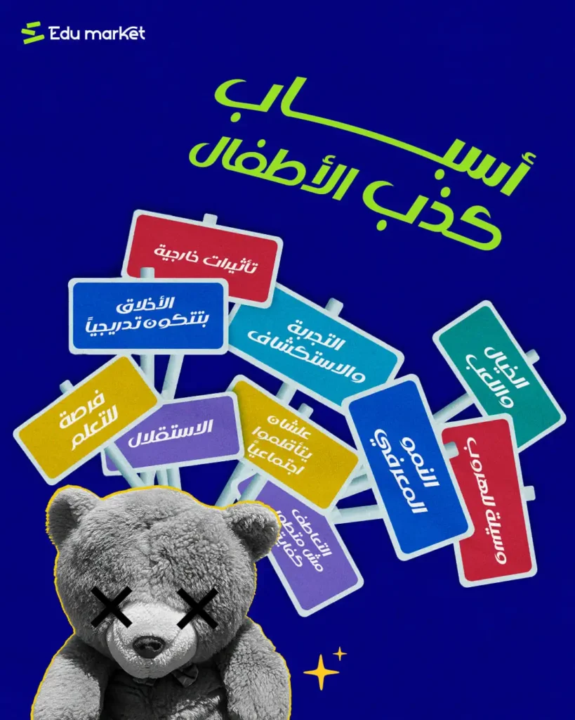 أسباب الكذب عند الأطفال انفوجراف يوضح أسباب الكذب عند الأطفال